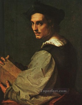 Retrato de un joven manierismo renacentista Andrea del Sarto Pinturas al óleo